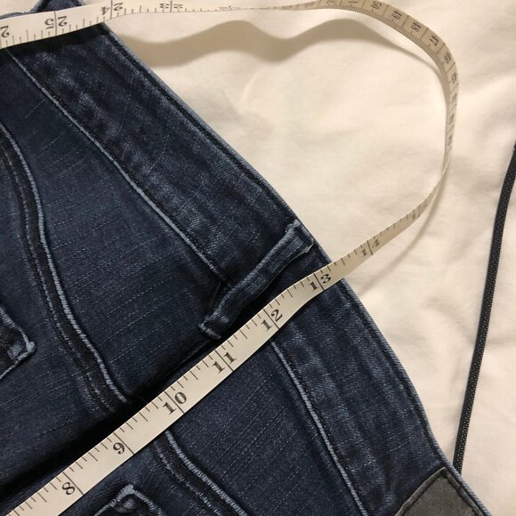 American Eagle Navy Dark Wash Jeans Skinny Stretch Size 8 - Picture 4 of 8